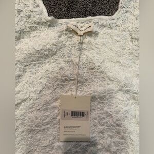 Mara Hoffman Dress Sloan Popcorn Column White Midi NWT Stretchy XL